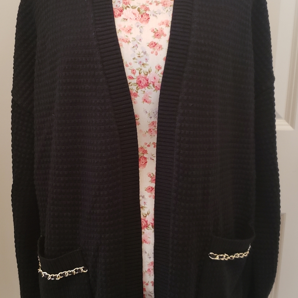 NWT NY&Co SOHO Jeans Black Cardigan